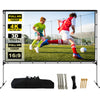 Projector Screen with Stand Foldable Portable Movie Screen 120 Inch（16：9）,HD 4K - Inflatableout