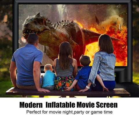 16 Feet Inflatable Outdoor Projector Movie Screen- Great for Outdoor Backyard Pool Fun