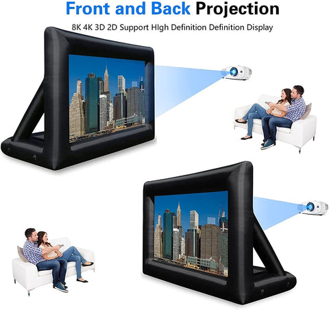 20 Feet Inflatable Outdoor and Indoor Theater Projector Screen Front & Rear Projection