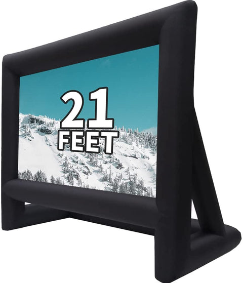 20/21 Feet Inflatable Outdoor Movie Projector Screen-Blow Projector Screen Projection Screen for Outdoor Backyard
