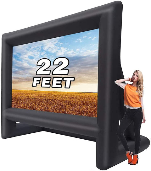22/21 feet Projector Screen - Inflatable Outdoor and Indoor Theater Movie Screens - Inflatableout