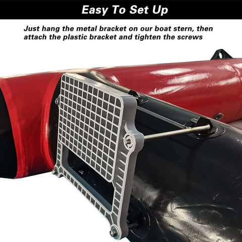 Engine Bracket for 10 feet Inflatable Boats - Outboard Motor Bracket for Boat Auxilary Up to 15HP
