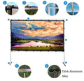 Projector Screen with Stand,120 Inch (16:9) HD 4K Outdoor Indoor Portable Projection Screen