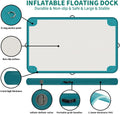 Inflatable Dock Platform, 6x6 ft Inflatable Floating Dock Floating Island Rafts for Adults with None-Slip Surface, Air Pump, Carry Bag for Lake Ocean - Inflatableout