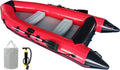 10 ft Inflatable Boats for Adults, 4-5 Person Dinghy Kayak Sport Rescue Boat - Inflatableout